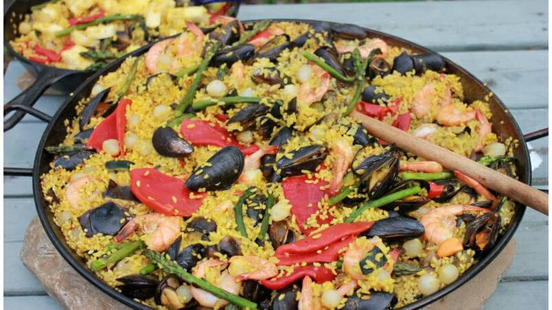 Cottage Campfire Paella and Finotinis!